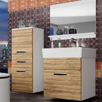 Наборы мебели для ванной комнаты Belini 2 KOR M 2/ 1/ W/ DS/ 0/ ZW ЛДСП/ White photo 2