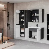 Seturi mobilă de baie Bratex Madrit II PAL/ Black photo 2