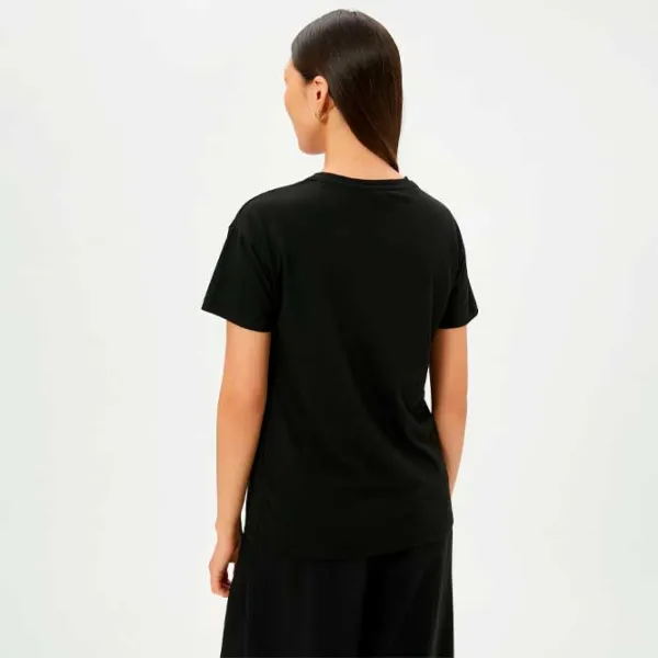 Футболка для женщин Koton 4SAK50110EK 65% полиэстер , 35% вискоза/ Black photo 4