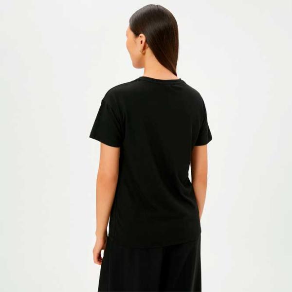 Футболка для женщин Koton 4SAK50110EK 65% полиэстер , 35% вискоза/ Black photo 4