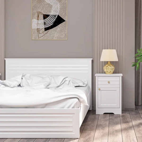 Noptiere Neman MN-040-03 72 x 49 x 40/ MDF/ White photo 2 Noptiere Neman MN-040-03 72 x 49 x 40/ MDF/ White photo 2