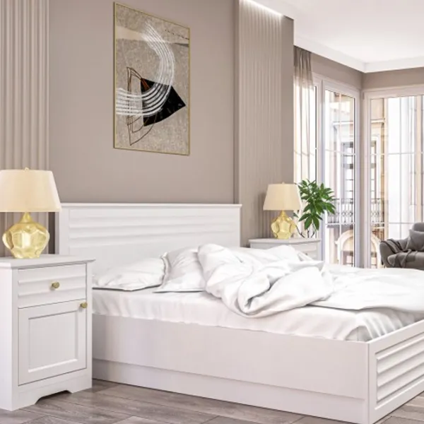 Noptiere Neman MN-040-03 72 x 49 x 40/ MDF/ White photo 3 Noptiere Neman MN-040-03 72 x 49 x 40/ MDF/ White photo 3