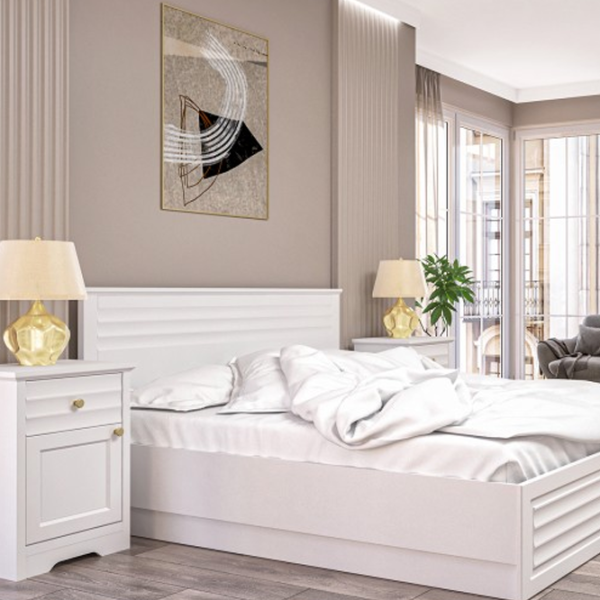 Noptiere Neman MN-040-03 72 x 49 x 40/ MDF/ White photo 3 Noptiere Neman MN-040-03 72 x 49 x 40/ MDF/ White photo 3