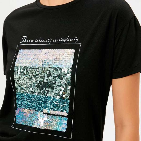 Tricou pentru femei Koton 4SAK50110EK 65% poliester , 35% viscoză/ Black photo 5