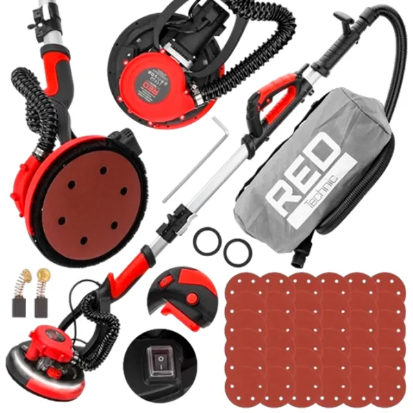 Шлифовальная машина Red Technic RTSDG0108 для стен/ 2000 Вт/ Black photo 3