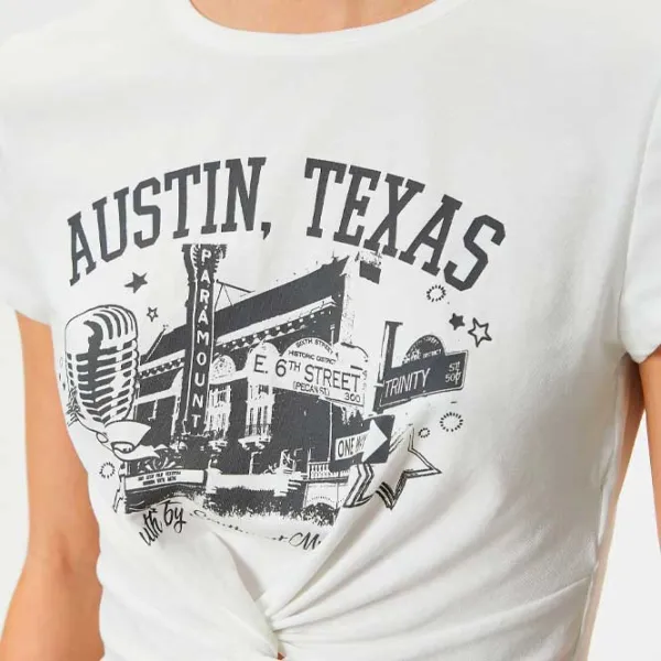 Футболка для женщин Koton 4SAL10215IK 4 % Эластан/ White photo 5