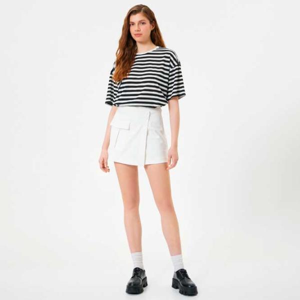 Tricou pentru femei Koton 4SAL10291IK 19% viscoză/ White photo 3