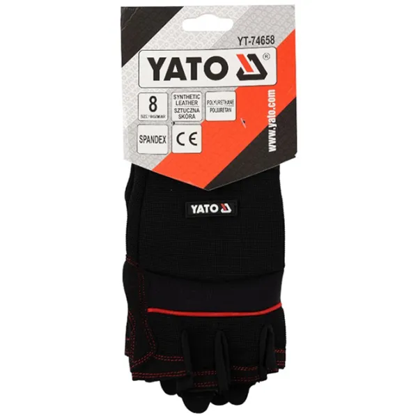 Mănuși de protecție Yato Fingerless Gloves Piele sintetică/ Black photo 1