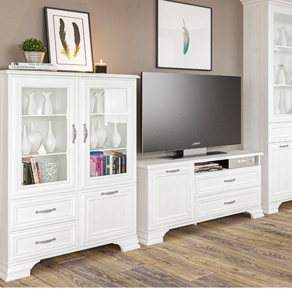 Noptiere Neman MN-132-20 129 x 94 x 38/ MDF/ White photo 2
