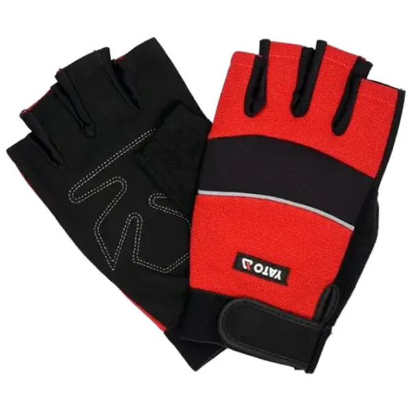 Mănuși de protecție Yato Fingerless Gloves Bumbac/ Red photo 1