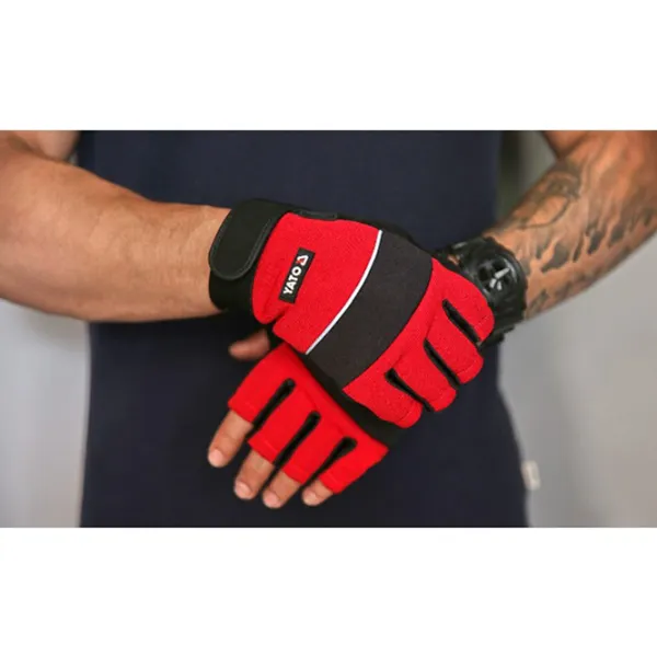 Mănuși de protecție Yato Fingerless Gloves Bumbac/ Red photo 4