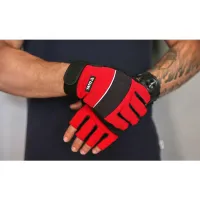 Mănuși de protecție Yato Fingerless Gloves Bumbac/ Red photo 4