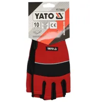 Защитные перчатки Yato Fingerless Gloves Хлопок/ Красный photo 2
