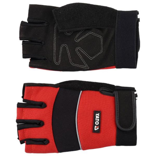Mănuși de protecție Yato Fingerless Gloves Bumbac/ Red photo 3
