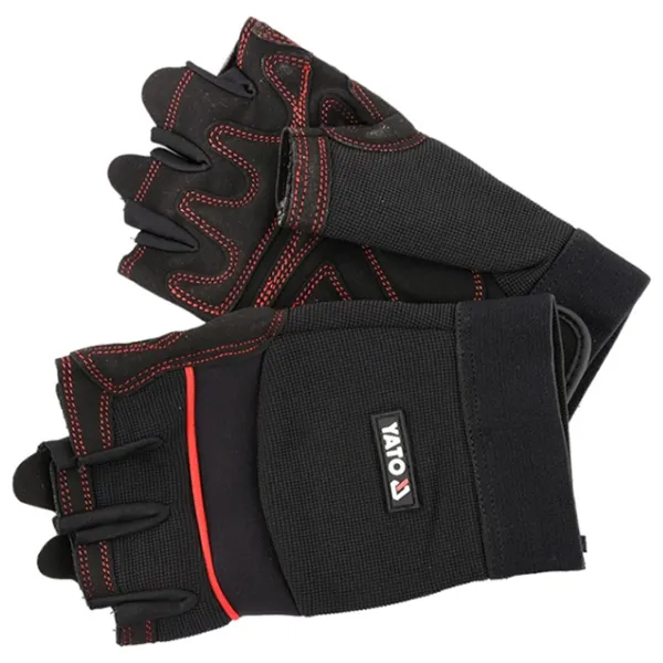 Mănuși de protecție Yato Fingerless Gloves Bumbac/ Black photo 1