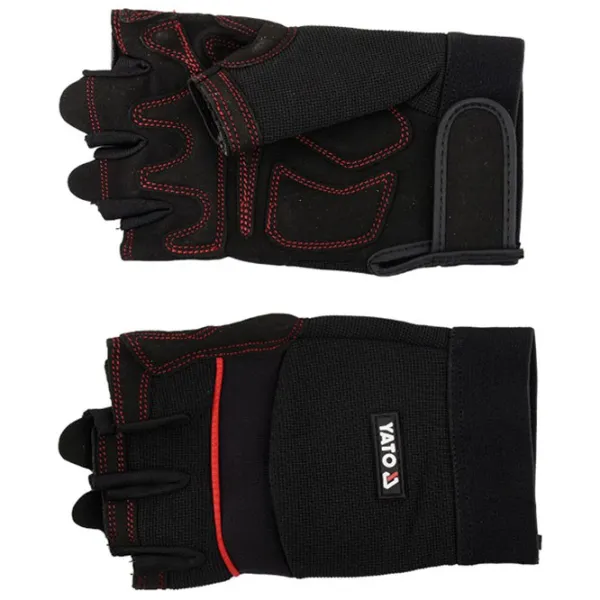 Mănuși de protecție Yato Fingerless Gloves Bumbac/ Black photo 2