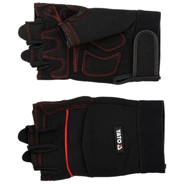 Mănuși de protecție Yato Fingerless Gloves Bumbac/ Black photo 2