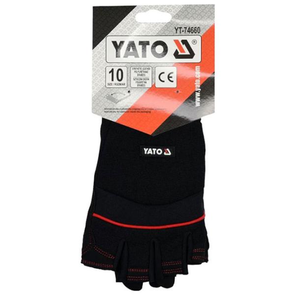 Mănuși de protecție Yato Fingerless Gloves Bumbac/ Black photo 3