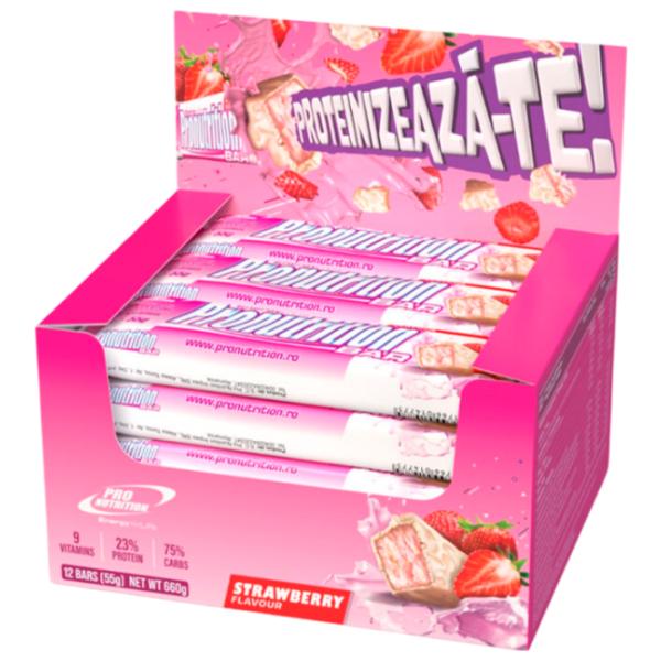 Batoane proteice Pro Nutrition Bar Box Сăpșuni (pnn0278) 55 g photo 2