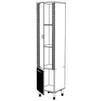 Dulap penal ML-Mobila Velvet № 13 Pe podea/ DSP/ White photo 2
