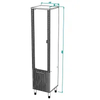 Dulap penal ML-Mobila Velvet № 13 Pe podea/ DSP/ White photo 3