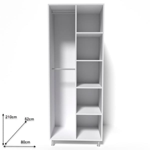 Шкаф Smartex N7 80 x 52см x 209 / ЛДСП / White photo 2