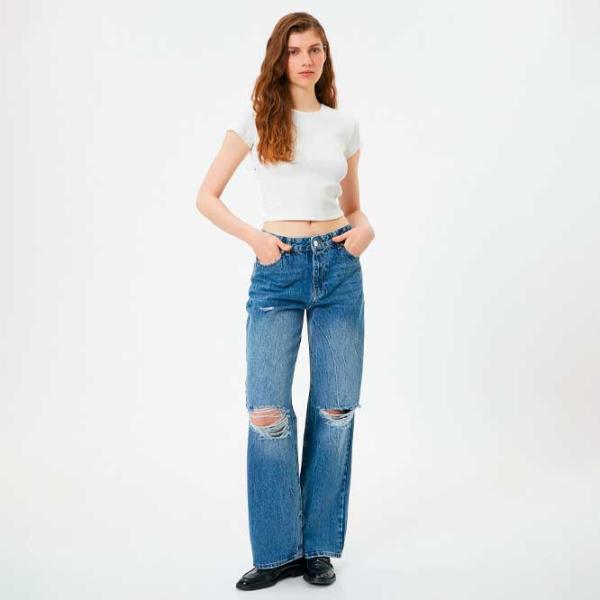 Tricou pentru femei Koton 4SAL10297IK 97% bumbac/ White photo 3