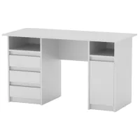 Офисный стол KompaniT Декан-2 ДСП/ White