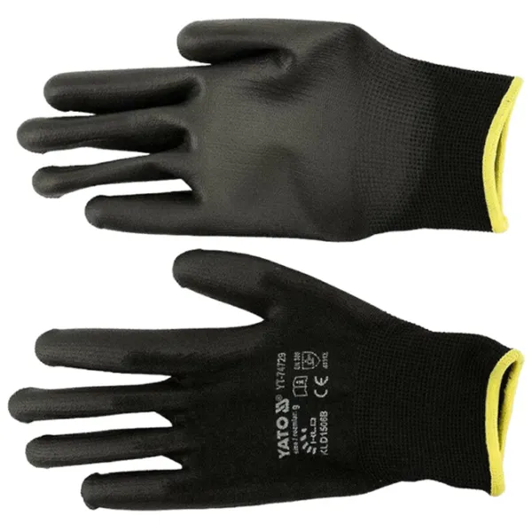 Защитные перчатки Yato Work gloves Хлопок/ Black photo 2 Защитные перчатки Yato Work gloves Хлопок/ Black photo 2