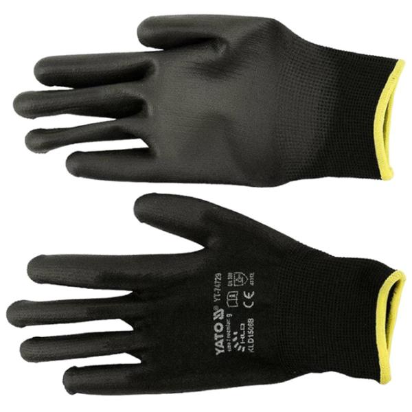 Защитные перчатки Yato Work gloves Хлопок/ Black photo 2 Защитные перчатки Yato Work gloves Хлопок/ Black photo 2