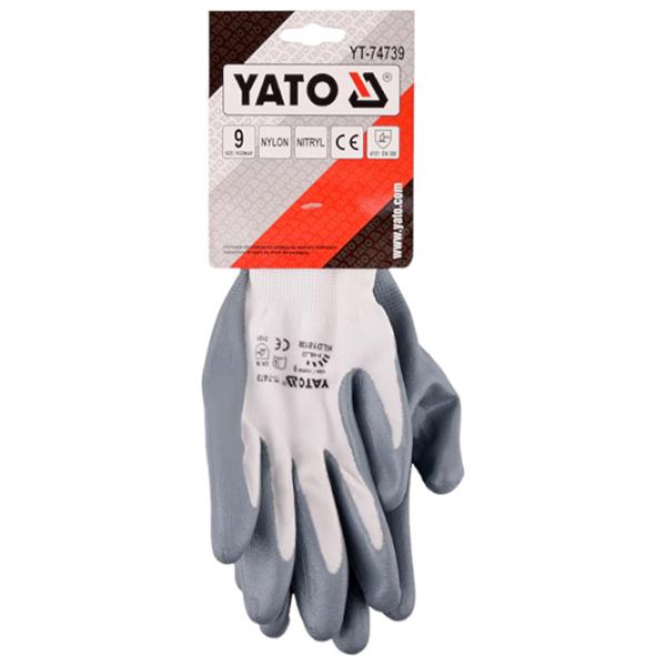 Mănuși de protecție Yato Anti-oil Nailon/ White photo 2