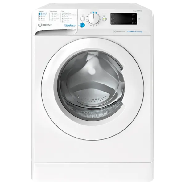 Mașină de spălat Indesit BWE 81295X WV 8 kg / 1200 rpm / White photo 1