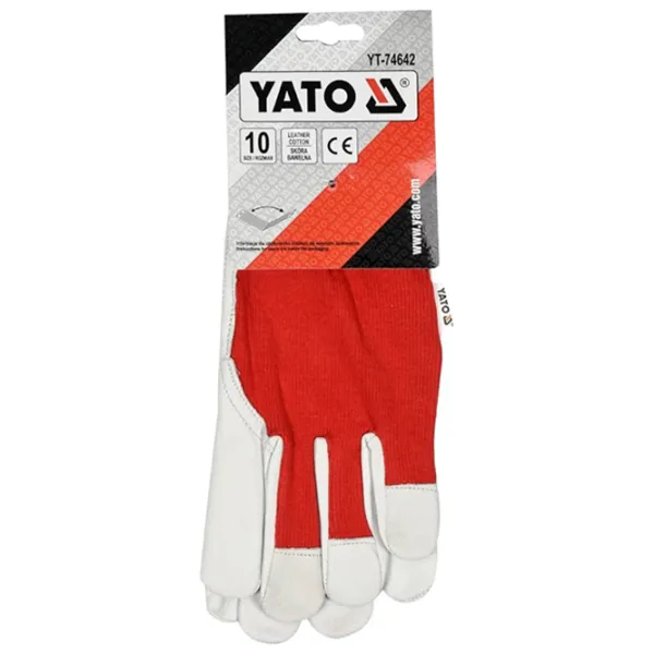 Mănuși de protecție Yato Work gloves Bumbac/ Red photo 2