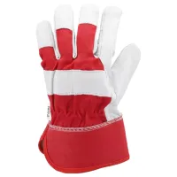 Защитные перчатки Yato Work gloves Кожа/ Красный photo 2