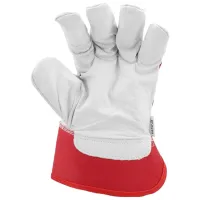 Защитные перчатки Yato Work gloves Кожа/ Красный photo 3