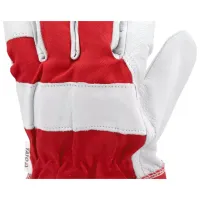 Защитные перчатки Yato Work gloves Кожа/ Красный photo 5
