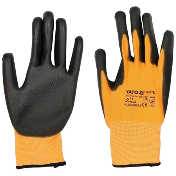 Защитные перчатки Yato Work gloves Полиэстер/ Оранжевый photo 2