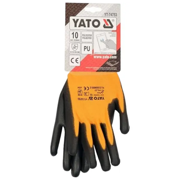 Защитные перчатки Yato Work gloves Полиэстер/ Оранжевый photo 3