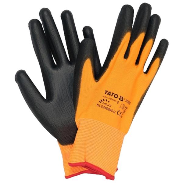 Mănuși de protecție Yato Work gloves Poliester/ Orange photo 1