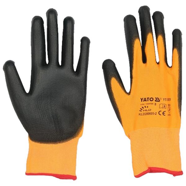 Mănuși de protecție Yato Work gloves Poliester/ Orange photo 2