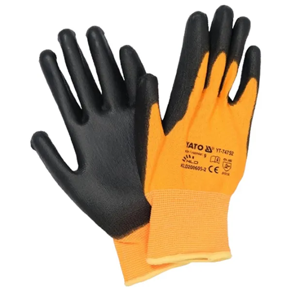 Mănuși de protecție Yato Work gloves Poliester/ Orange photo 1