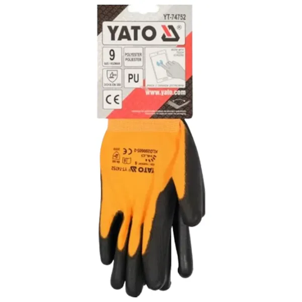Mănuși de protecție Yato Work gloves Poliester/ Orange photo 2
