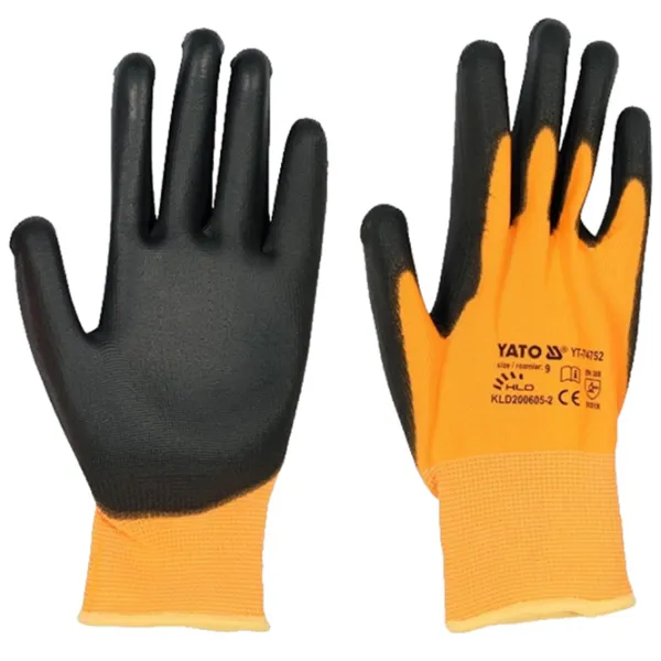 Mănuși de protecție Yato Work gloves Poliester/ Orange photo 3