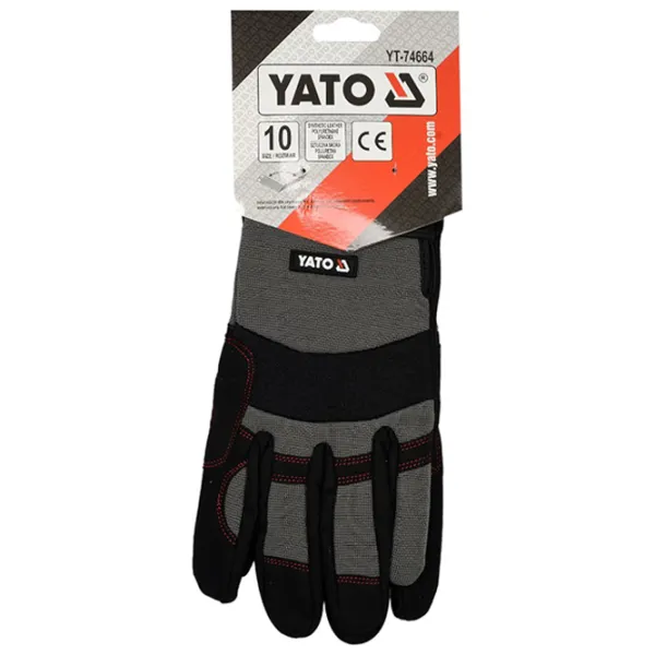 Mănuși de protecție Yato Work gloves Piele sintetică/ Grey photo 4