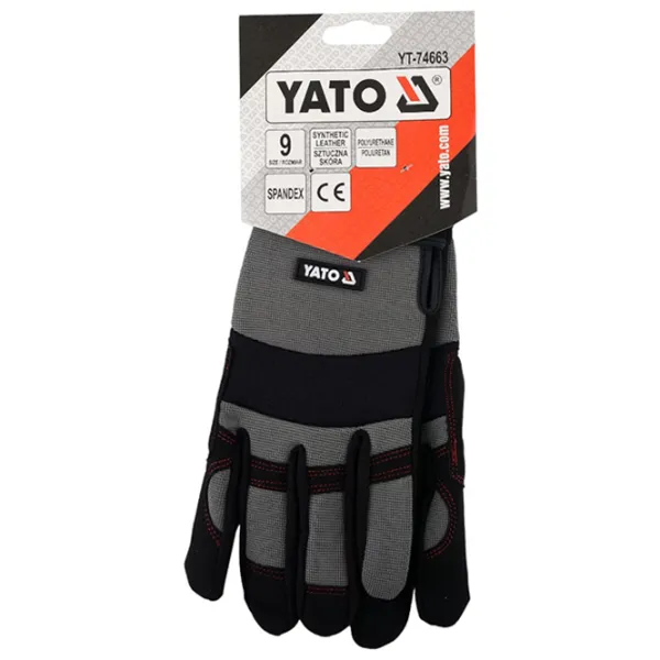 Защитные перчатки Yato Work gloves Заменитель кожи/ Grey photo 4