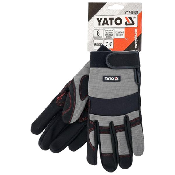 Mănuși de protecție Yato Work gloves Piele sintetică/ Grey photo 4