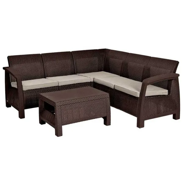 Set mobilă terasă Keter Corfu II Relax Plastic/ Plastic/ Plastic/ Brown photo 1