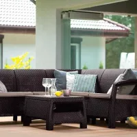 Set mobilă terasă Keter Corfu II Relax Plastic/ Plastic/ Plastic/ Brown photo 2