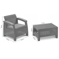Set mobilă terasă Keter Corfu II Weekend Plastic/ Plastic/ Plastic/ Brown photo 4