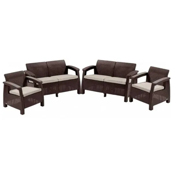 Set mobilă terasă Keter Corfu Rest Plastic/ Plastic/ Plastic/ Brown photo 1